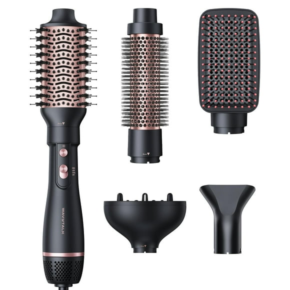 Set de cepillos para secador de pelo Wavytalk Air Sculpt 5 en 1, color negro