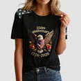 thumbnail image 6 of vigerkar 4th of July Shirts Women American Flag Patriotic Shirts USA Star Stripes Graphic T Shirt Short Sleeve Summer Tees (Brown, M), 6 of 6