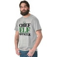thumbnail image 4 of Xmas Chief Elf Officer Santa Helper Men's Graphic T Shirt Tees Brisco Brands X, 4 of 4