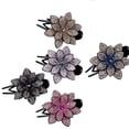thumbnail image 4 of Pinzas para el pelo con flores de diamantes de imitación pinzas para el pelo con flores de diamantes de imitación pinzas para el pelo curvadas elegantes para mujeres y niñas ANGGREK Otros, 4 of 8