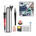 thumbnail image 4 of Neinkie 1 Set Electric Soldering Iron High Power Adjustable Temperature Anti-scald 60W 110V/220V Heat Resistant Soldering Iron Set for Workshop, 4 of 9