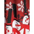 thumbnail image 4 of Más el tamaño de la Navidad del copo de nieve muñeco de nieve del cordón del yugo Pañuelo Tee Rosegal Mangas largas de talla grande, 4 of 5