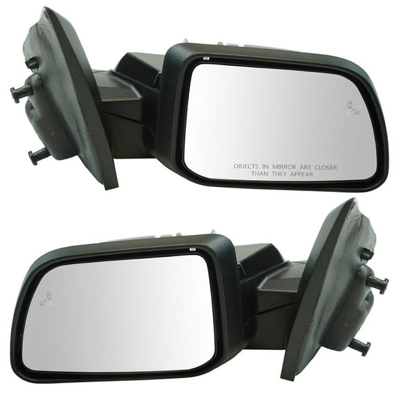 TRQ Exterior Power Heated Puddle Light Blind Spot Signal Mirror Pair for Ford MRA04419 Fits select: 2011-2014 FORD EDGE