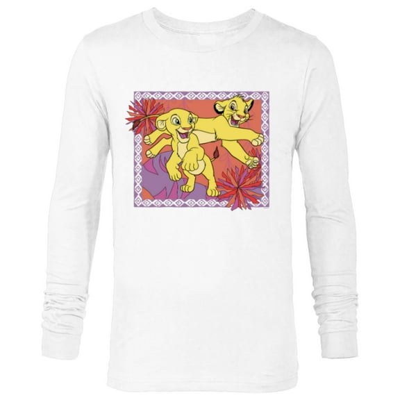 Disney The Lion King 30th Anniversary Simba & Nala Cubs - Long Sleeve T-Shirt for Men - Customized-White