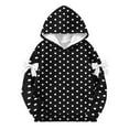 thumbnail image 6 of MKOSPLRT 4-14 Years Girls Polka Dot Print Hoodie Long Sleeve Fleece Lined Casual Pullover with Pockets, 6 of 6