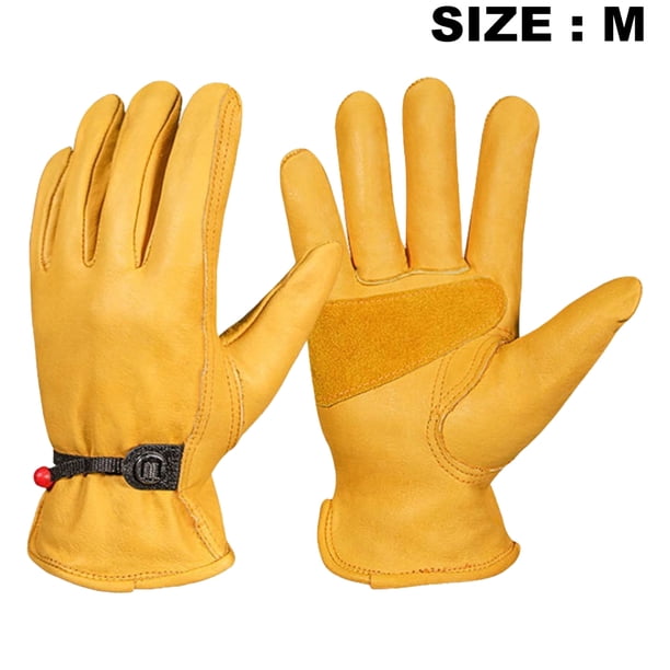 Guantes de jardinería de cuero para mujer: guantes de trabajo para desmalezar, cavar, plantar, rastrillar y podar