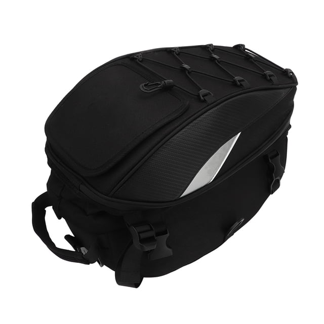 Bolsa de asiento trasero para motocicleta, construcción sólida, impermeable, bolsa de viaje de gran capacidad para moto de cross, color azul