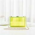 thumbnail image 4 of Bolsos de mujer de acrílico, bolso bandolera tridimensional transparente amarillo, 4 of 5