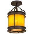 thumbnail image 3 of Meyda Tiffany 161288 Wyant 8" Wide Semi-Flush Ceiling Fixture - Chestnut, 3 of 5