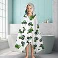 thumbnail image 6 of Cartoon Tractors Harvesters White Pattern Hooded Bath Towel，60"x35" for Ages 3 To 12 Kids, Quick Dry Lightweight Soft Microfiber Hood Beach Towel Cover Up for Kids, 6 of 7