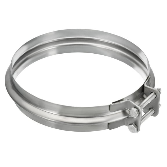 Uxcell Duct Clamp, 6"(150mm) V-shape Clamp 304 Stainless Steel Pipe Clamp for Ventilation Ducting Chimney Pipe