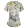 thumbnail image 3 of EHTMSAK Plus Size Scrubs Tops 3x with Pocket Floral Womens Clearance Scrub Tops Short Sleeve Working Uniform Blouse Shirt Multicolor L, 3 of 3
