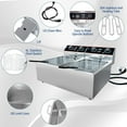thumbnail image 4 of OUYAWEI Friteuse Électrique Commerciale 11 L 2 Paniers Acier Inoxydable Température Réglable Maison Cuisine, 4 of 8
