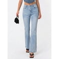 thumbnail image 6 of EMMIOL Women's Mid-High Waist Stretchy Flare Jeans Light Wash Bell Bottom Denim Pants Y2K Trendy Vintage Jeans, 6 of 7