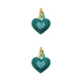 thumbnail image 1 of Langgg Keyring Keyholder DIY Small Decorative Purse Pendent Multipurpose Sweet Gift Workmanship Bag Decor Heart Keychain Green 2Set, 1 of 6