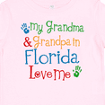 thumbnail image 4 of Inktastic Florida Grandma Grandpa Loves Me Boys or Girls Baby T-Shirt, 4 of 5