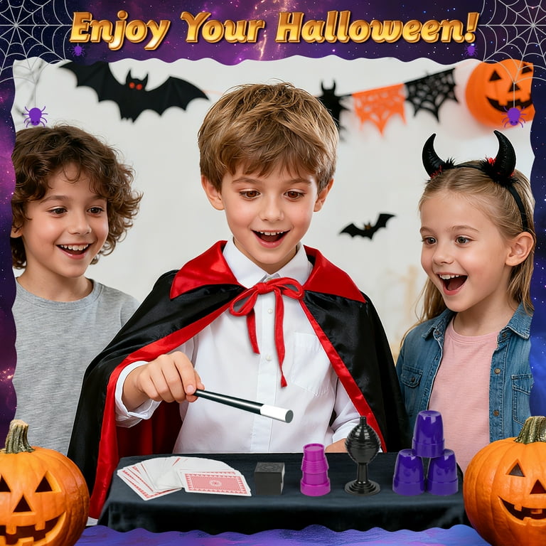 Hot Bee Kids Magic Kit with Cape & Wand, 300+ Magic Tricks Set