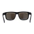 thumbnail image 4 of Color Mirror Mens Sport Rectangle Horn Rim Plastic Sunglasses Shiny Black - Blue Mirror, 4 of 4