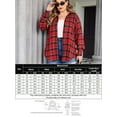 thumbnail image 5 of Weardear Plus Size Flannel Shirts for Women Plaid Button Down Shirts Roll Up Long Sleeve Tops, 5 of 5