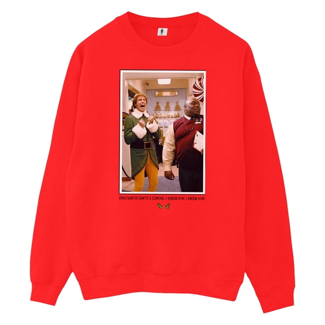 Elf Mens OMG Santa Photo Sweatshirt
