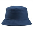 thumbnail image 2 of LQCrafK Unisex Bucket Hat Sun Hat Solid Color Hip Hop Fisherman Cap for Women Men UV protection, 2 of 2