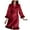 Wine, variant on Kaemgyyd Women's Silk Robe Short Cute Fuzzy Trim Satin Long Sleeve Bride Comfy Sleepwear Soft Lightweight Belted Bathrobe