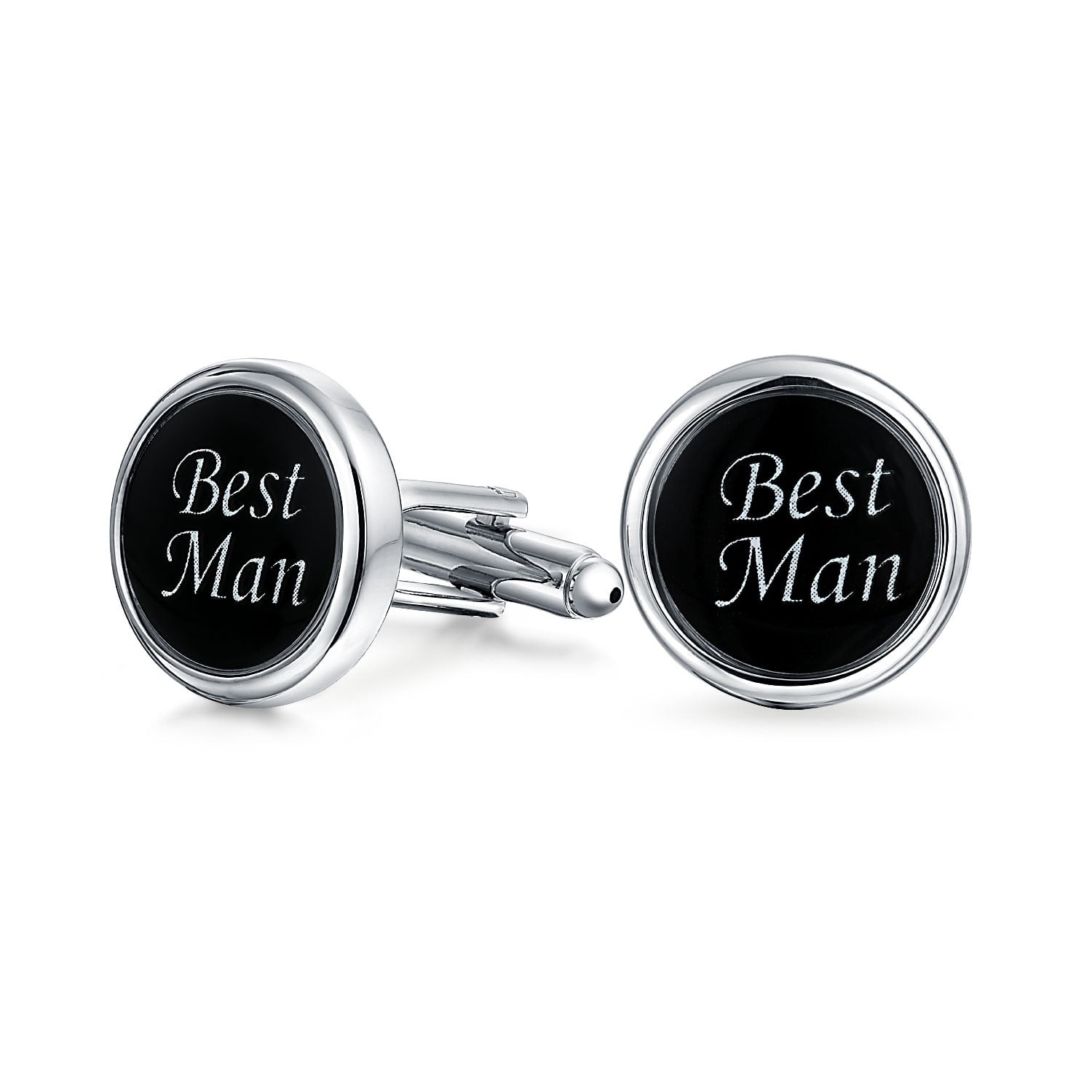 9 mm Nickel Bullet Engraved Personalized Bullet Cufflinks Wedding Gift Groomsman Best Man
