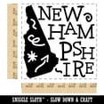 thumbnail image 2 of New Hampshire State with Text Swirls Square Rubber Stamp Stamping Scrapbooking Crafting - Medium 1.75in, 2 of 7