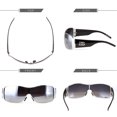 thumbnail image 3 of DG Eyewear Fashion Designer Shield Sunglasses Mens Womens Black Retro Shades, 3 of 12