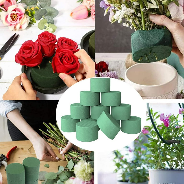 10pcs DIY Floral Foam Bricks Green Round Wet Floral Foam Wedding Flower  Packing Arranging Florist Supplies Home Decor - AliExpress