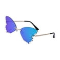 thumbnail image 1 of Única mariposa Gafas de terre Mujeres Sin montura Rhinestones Gafas Gafas Gafas de terre para mujeres niñas libre Pya , Azul Macarena Gafas de sol de mujer, 1 of 6