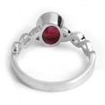 thumbnail image 4 of 925 Sterling Silver Red Ruby Gemstone Oval Shape Women Ring Christmas Gift , Engagement ,Ring, 4 of 5