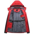 thumbnail image 3 of HOW'ON Men's Winter Coat Snow Jacket Windproof Waterproof Ski Jackets Red XL, 3 of 6