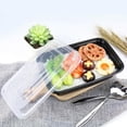 thumbnail image 4 of 50 Sets Rectangular Lunch Boxes with Lids – 8.4x5.7x2.2 Inches,Clearance! Reusable & Leakproof Plastic Food Containers, Microwave & Freezer Safe, Sturdy and Durable for Meal Prep, Take-Out, and School, 4 of 5