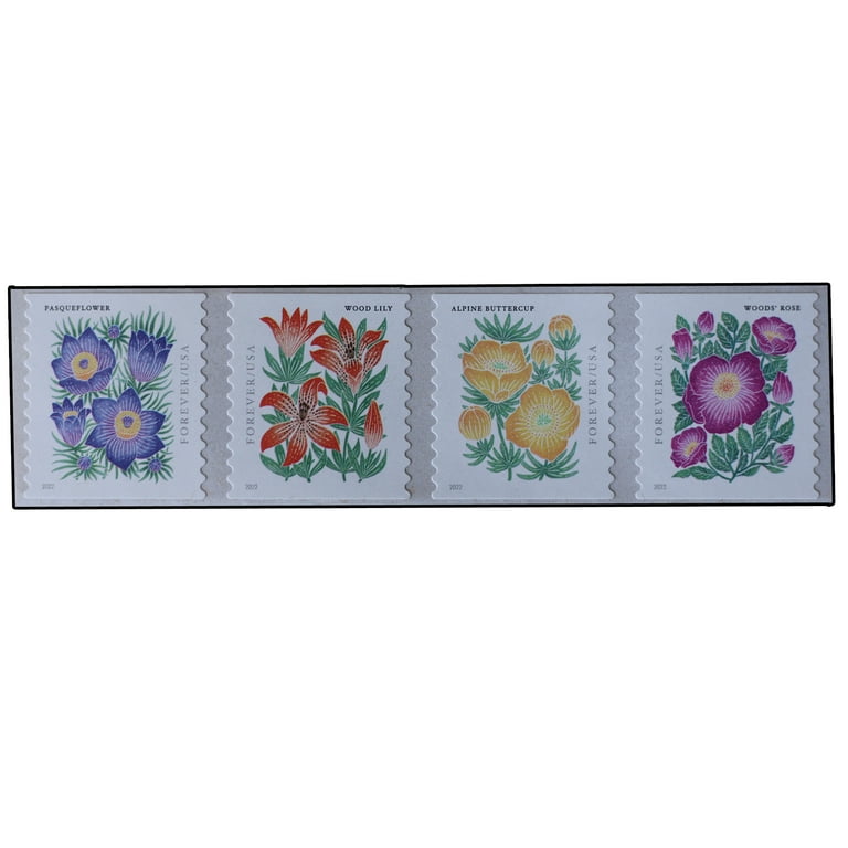 Mountain Flora Flower US First Class Forever Postage Stamps Celebrate  Beauty Wedding (1 Coil/Roll of 100)