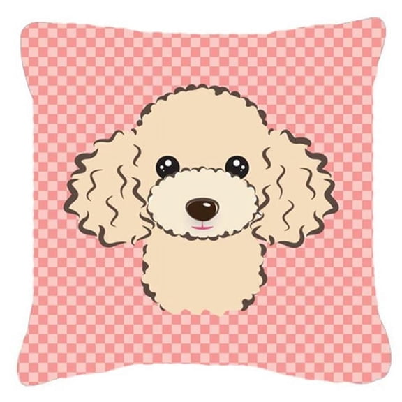 Dog Face Checkerboard Design Fabric Decorative Pillow