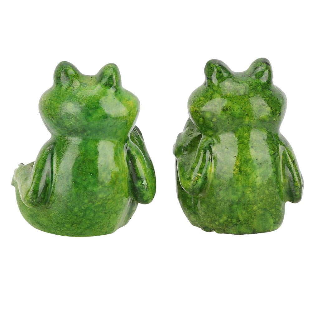 Kritne Resin Frogs Statue,2pcs Resin Frogs Statue Outdoor Garden