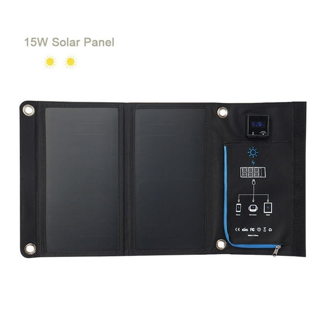 Solar Charger USB 5V Foldable Portable Solar Phone Charger with Solar Panel 5V fast charging for Smartphone ,Easy to Install