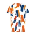 thumbnail image 4 of Pisexur Hauts de Printemps pour Femmes Blouses pour Femmes Décontractées Élégantes Hauts pour Femmes, T-Shirt Imprimé Décontracté pour Femmes Col Rond Manches Courtes Orange,2TG, 4 of 6