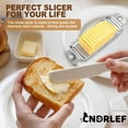 thumbnail image 2 of CNDRLEF 304 Stainless Steel Cheese & Butter Slicer, 18-Wire Cutter for Block Cheese/Butter Stick, 1/4-Inch Slices, Dishwasher Safe, 2 of 6