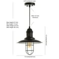 thumbnail image 3 of JONATHAN Y Deere 12" Adjustable Iron/Glass Cage Light LED Pendant, Black, 3 of 6