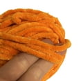 thumbnail image 2 of Troyarn Velvet Star (3- Skeins Pack) Silvery Glitter Chenille Baby Blanket Yarn Amigurumi Yarn for Crocheting and Knitting Super Bulky 3x100 gr (3x120 yds) (10425 - Orange, 3 Skein), 2 of 9