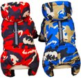 thumbnail image 2 of Dog Jumpsuit Winter Thickened 4-Legs Coat Jacket Pet Dog Clothes for Small Dogs Chihuahua Yorkshire Puppy Tracksuit Overalls XXL (Red,L), 2 of 6