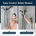 thumbnail image 4 of Bright Showers Brass Shower Arm Extender for Rain & Handheld Shower Head, 5” Universal Shower Head Extension Arm, Height & Angle Adjustable, Chrome, 4 of 7