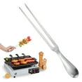 thumbnail image 2 of Two-Prong Stainless Steel Meat Fork,1 Pcs Meat Fork Stainless Steel Carving Fork with Ergonomic Handle,Cooking BBQ Grill Steak Tool for Kitchen Barbecue Serving Cooking Grilling Roasting(10.4IN), 2 of 9