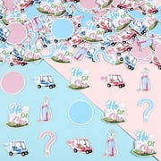 Golf Theme Gender Reveal Decorations, 200Pcs Blue Pink He or She Golf Gender Reveal Confetti for Table, Golf Sports Baby Shower Party Supplies