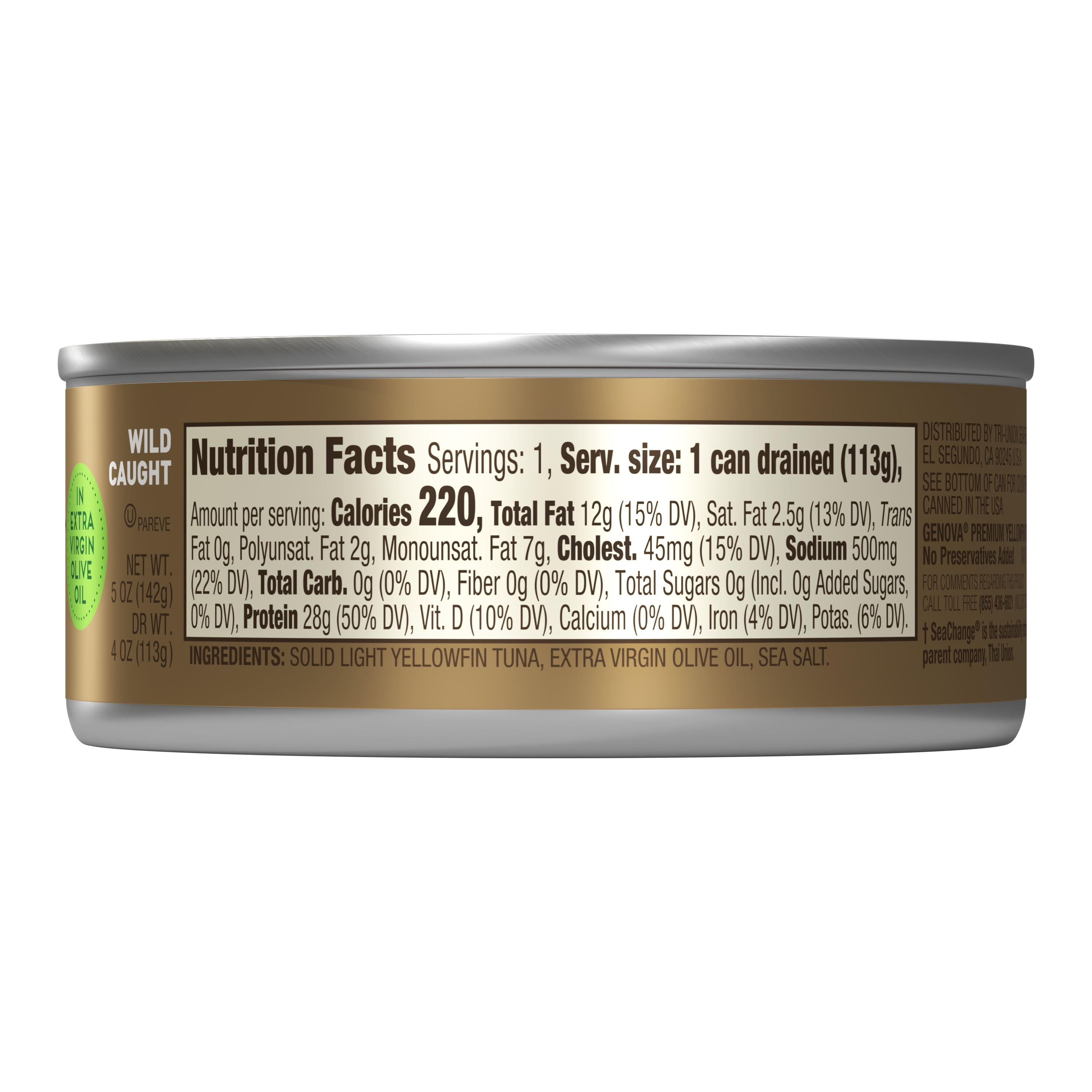 (2 pack) Genova Premium Yellowfin Tuna in Extra Virgin Olive Oil 5 oz Can