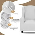 thumbnail image 4 of Stretch Chair Slipcover 1-Piece Soft Jacquard Wing Chair Cover Living Room Slipcovers, 4 of 6