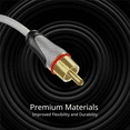 thumbnail image 6 of RCA Cable - 2RCA Male to 2RCA Male with Dual Shielded RCA Audio Cable - 2 Channel RCA Male to Male Stereo Connector, Gold Plated RCA Cables 6ft for Amplifiers, Car Audio, Home Theater, Speakers, 6 of 6