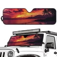 thumbnail image 2 of FUIALDOLG Car Windshield Sun Shade Tropical Sunset Windshield Cover Automotive Interior Protection Front Window Sun Visor Protector Blocks UV Rays Keep Your Vehicle Cool, 2 of 7